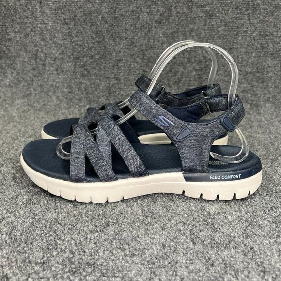 Skechers On The Go Flex-Finest Sandals Women's 8W Blue Athletic Active Outdoor - Picture 4 of 13